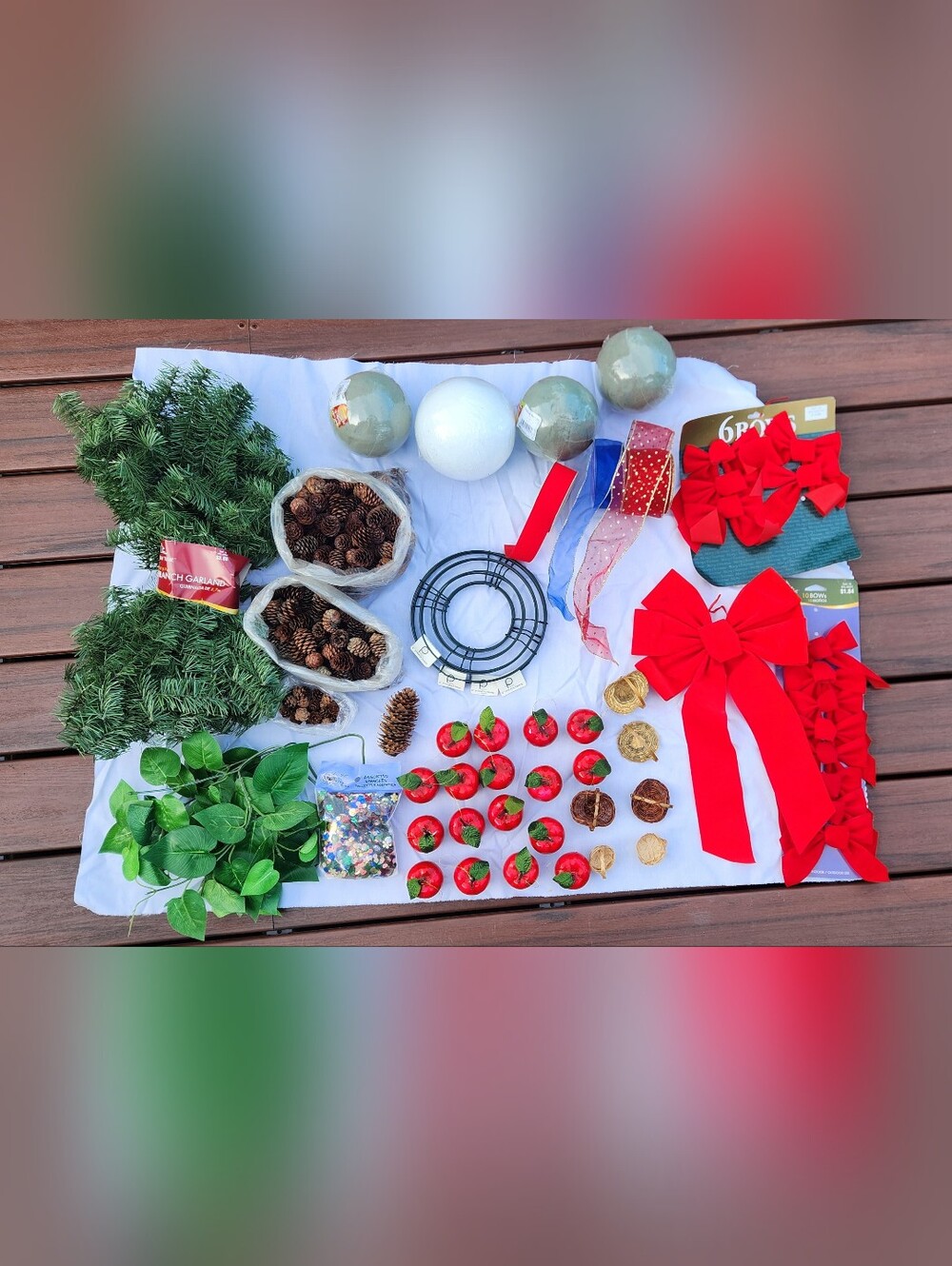 "Wreath Making Supplies" Frames*Ribbon*Pine Cones*Bows*Decorations